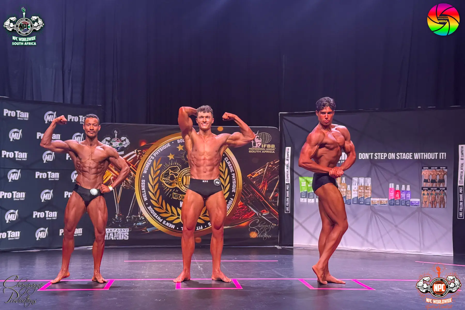 Men's natural line-up at G's Posedown